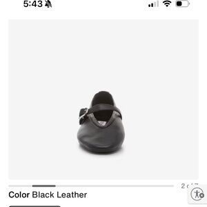 Black Leather Mary Jane Steve Madden flats